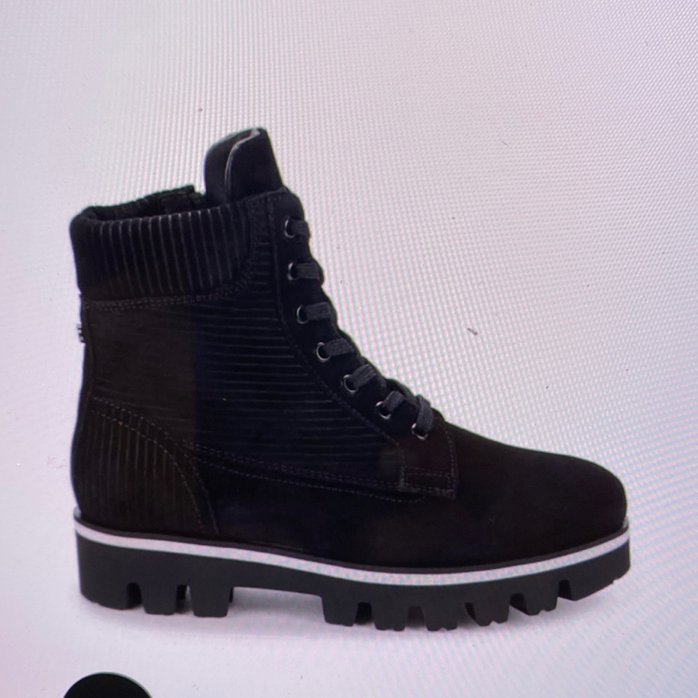 AQUATALIA “Myla” corduroy suede ankle boots black